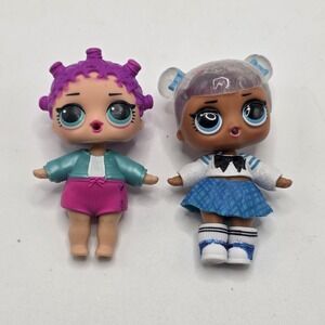 LOL Surprise Doll Lot of 2 MGA 2018 Glitter Hair Fashion Dolls With Outfits